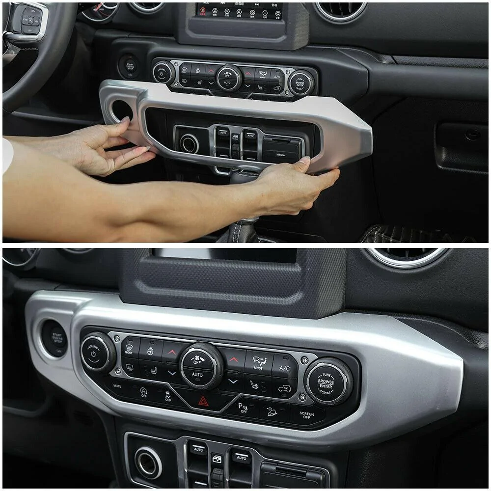 Jeep Wrangler JL FS: Silver Climate Control Trim Cover s-l1600