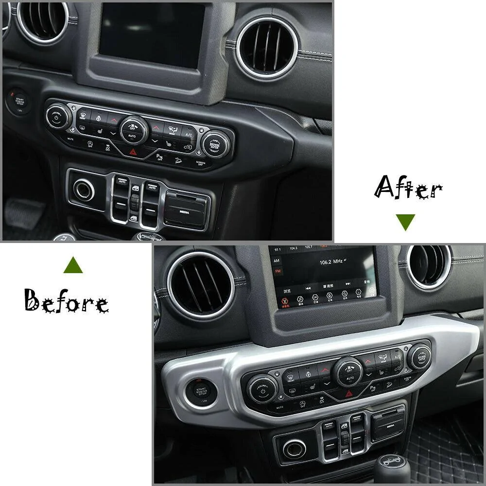 Jeep Wrangler JL FS: Silver Climate Control Trim Cover s-l16004