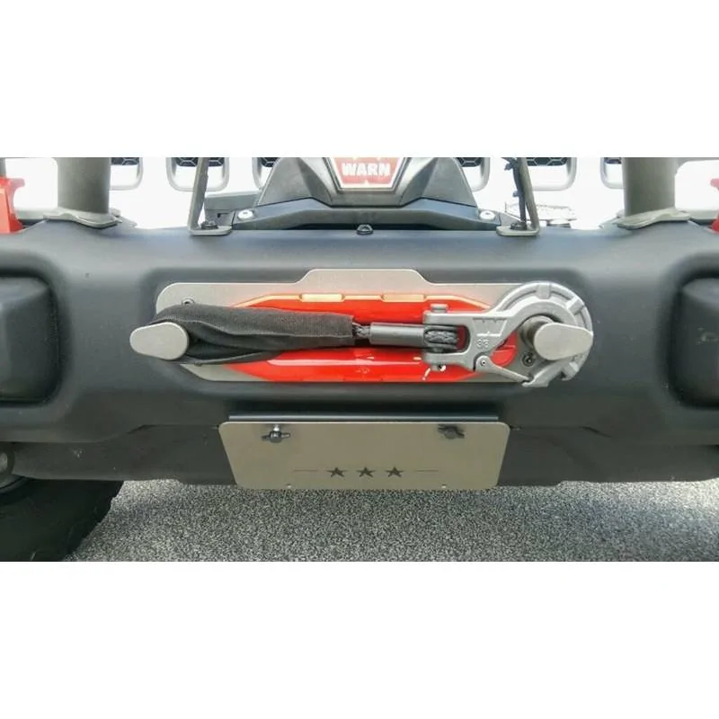 Jeep Wrangler JL Warn Elite front bumper License plate 25604111-083C-4DFB-BAE2-F0AEDF581021