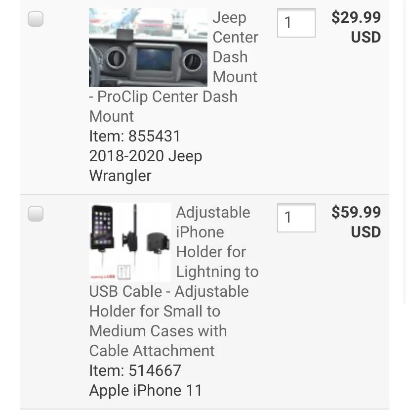 Jeep Wrangler JL Pro Clip dash and phone mount 816E2470-69A2-4043-855E-C9F92446D718