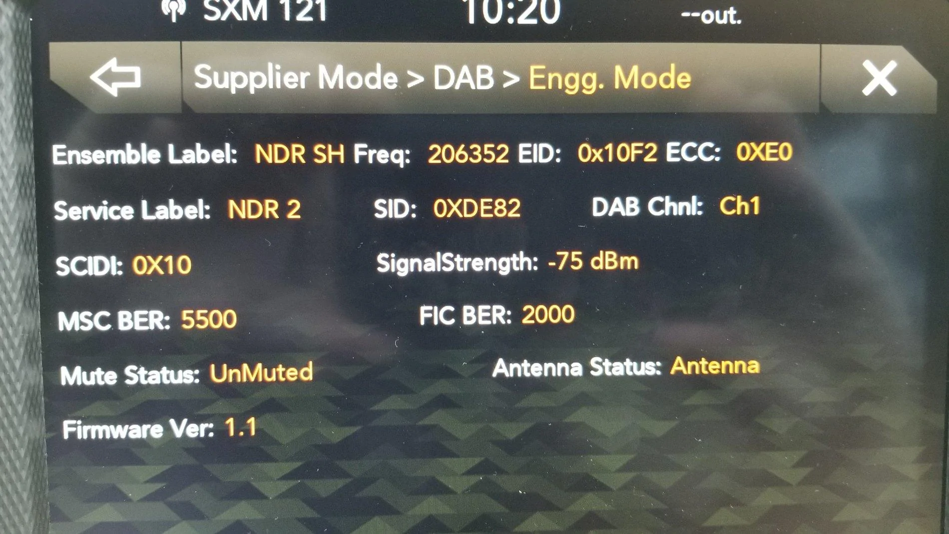Jeep Wrangler JL Sat Radio reception 20180404_102057