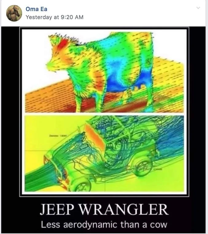 Jeep Wrangler JL Wrangler Aerodynamics Jeep vs co