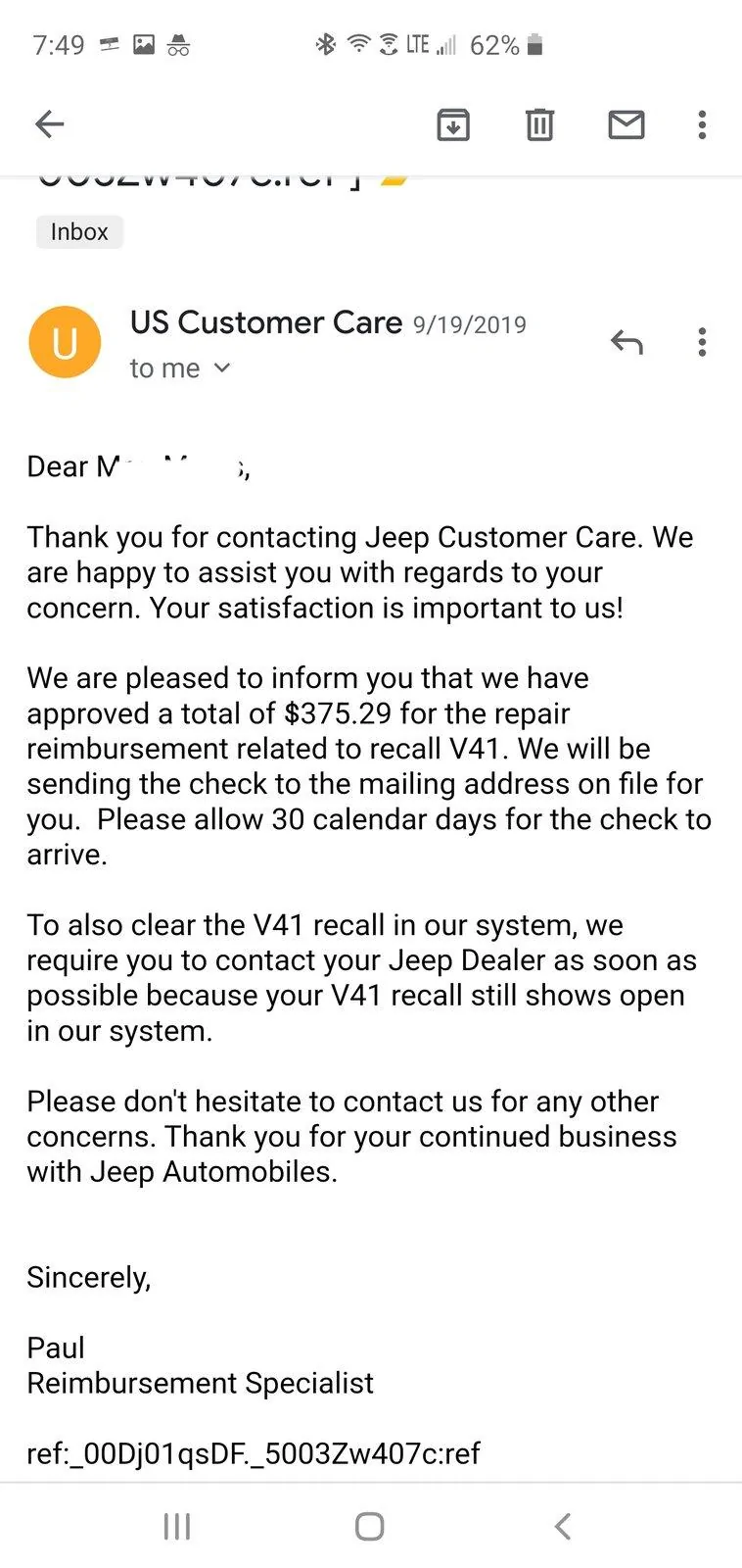 Jeep Wrangler JL Steering Damper recall 2018 20200212_194944