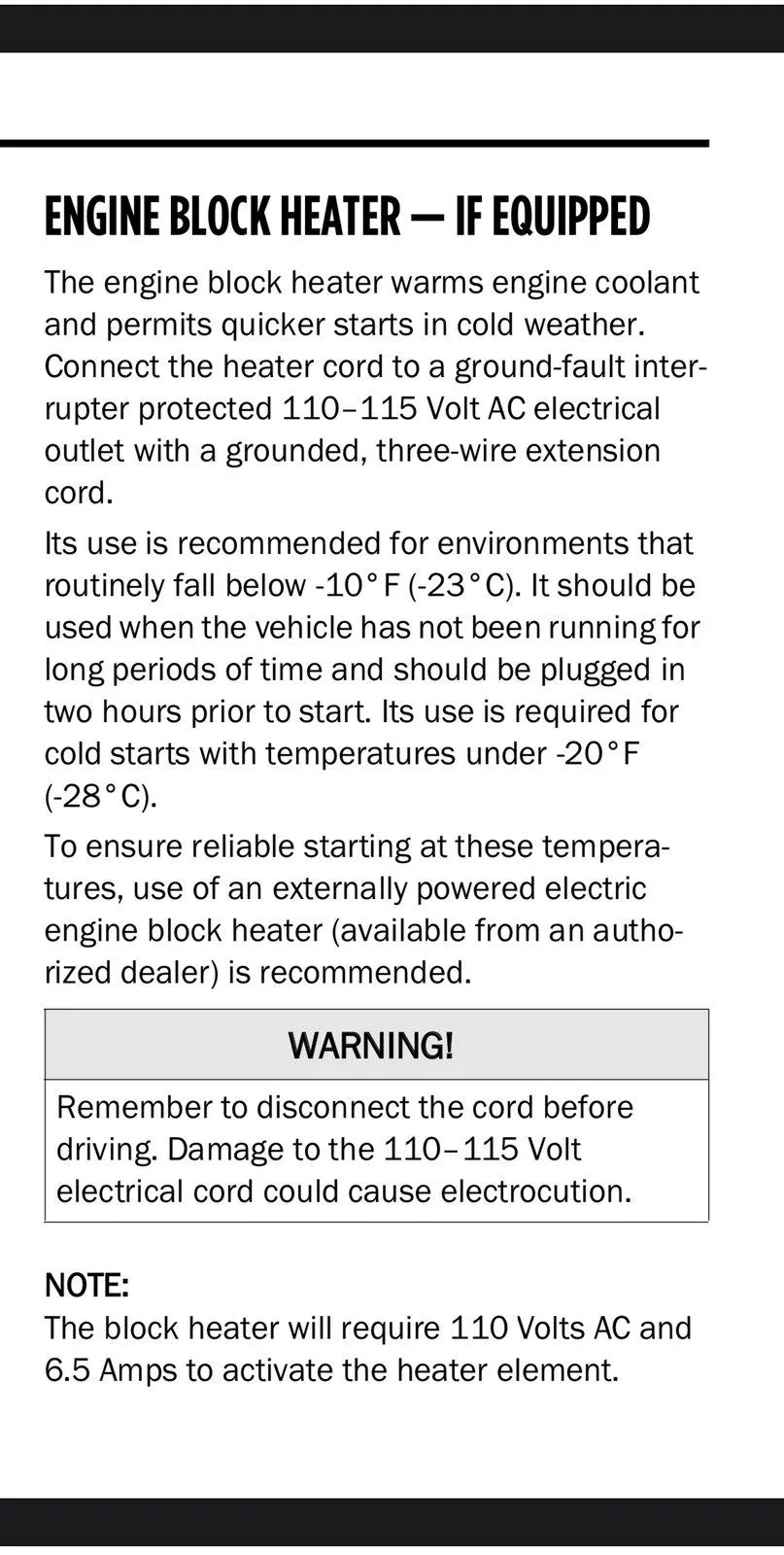Jeep Wrangler JL How cold before block heater needed? 78DA79F9-DEC9-405C-93F7-4DCDBEF5FAE9