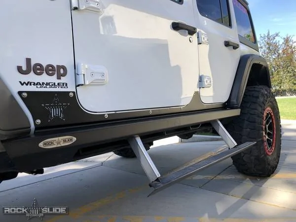 Jeep Wrangler JL Rock Slide Engineering Power Step Sliders JLU F93F73AF-CF74-4E7E-914D-D893F378EA5E