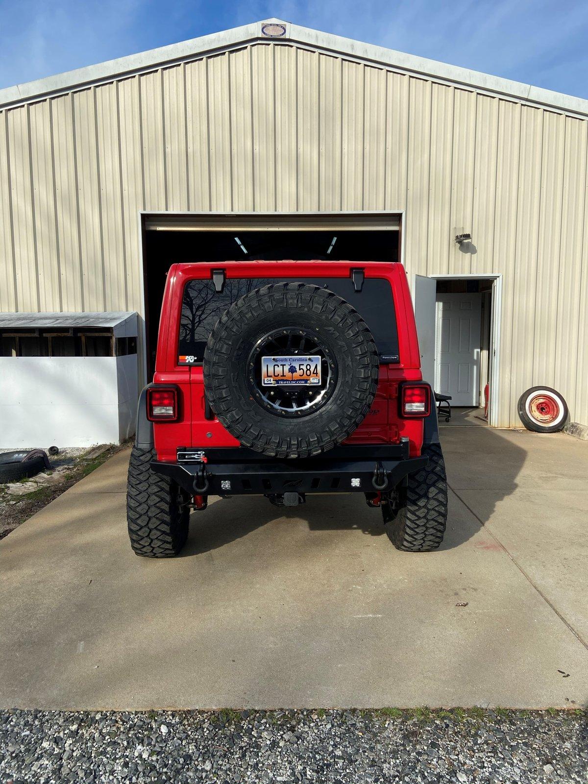 Jeep Wrangler JL Homebuilt tire carrier finished