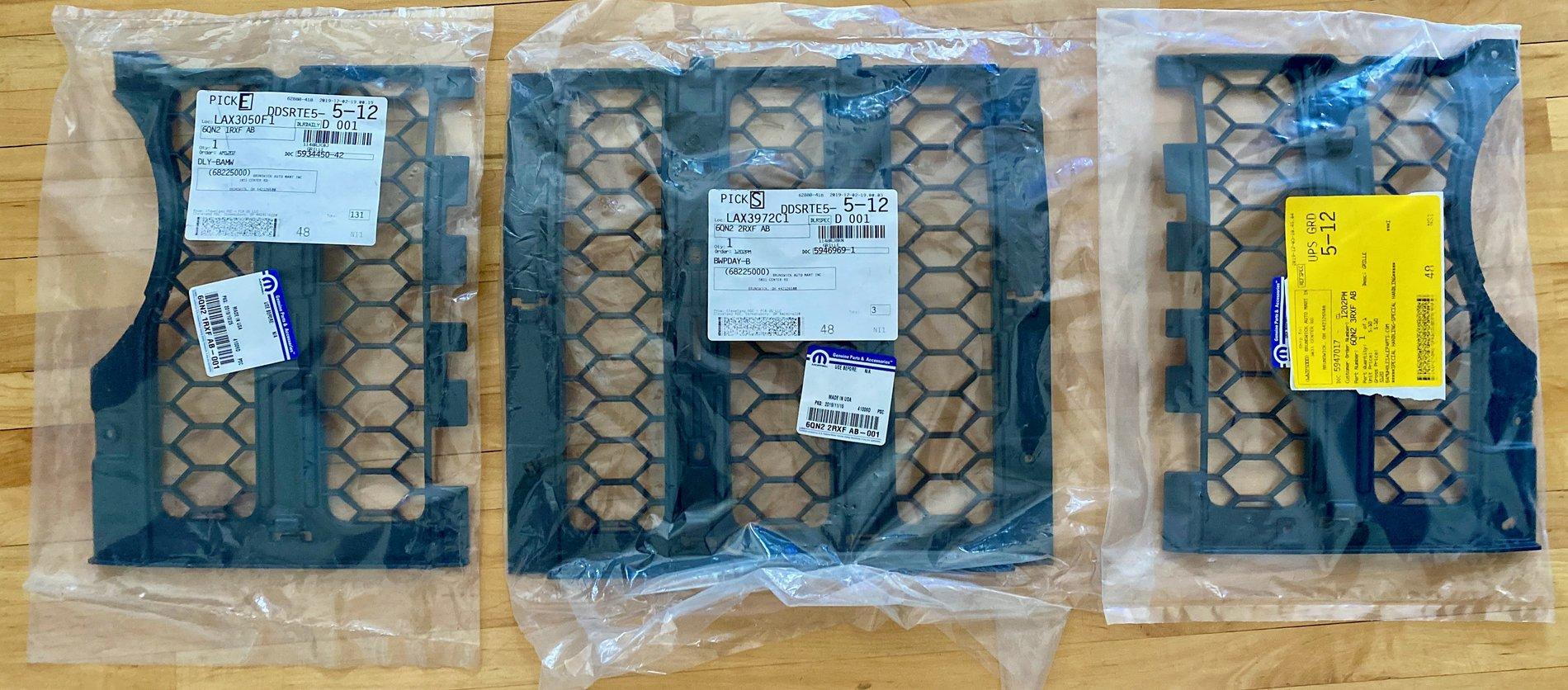 Jeep Wrangler JL Mopar Black Gladiator Style Grille Inserts - $25 IMG_2286
