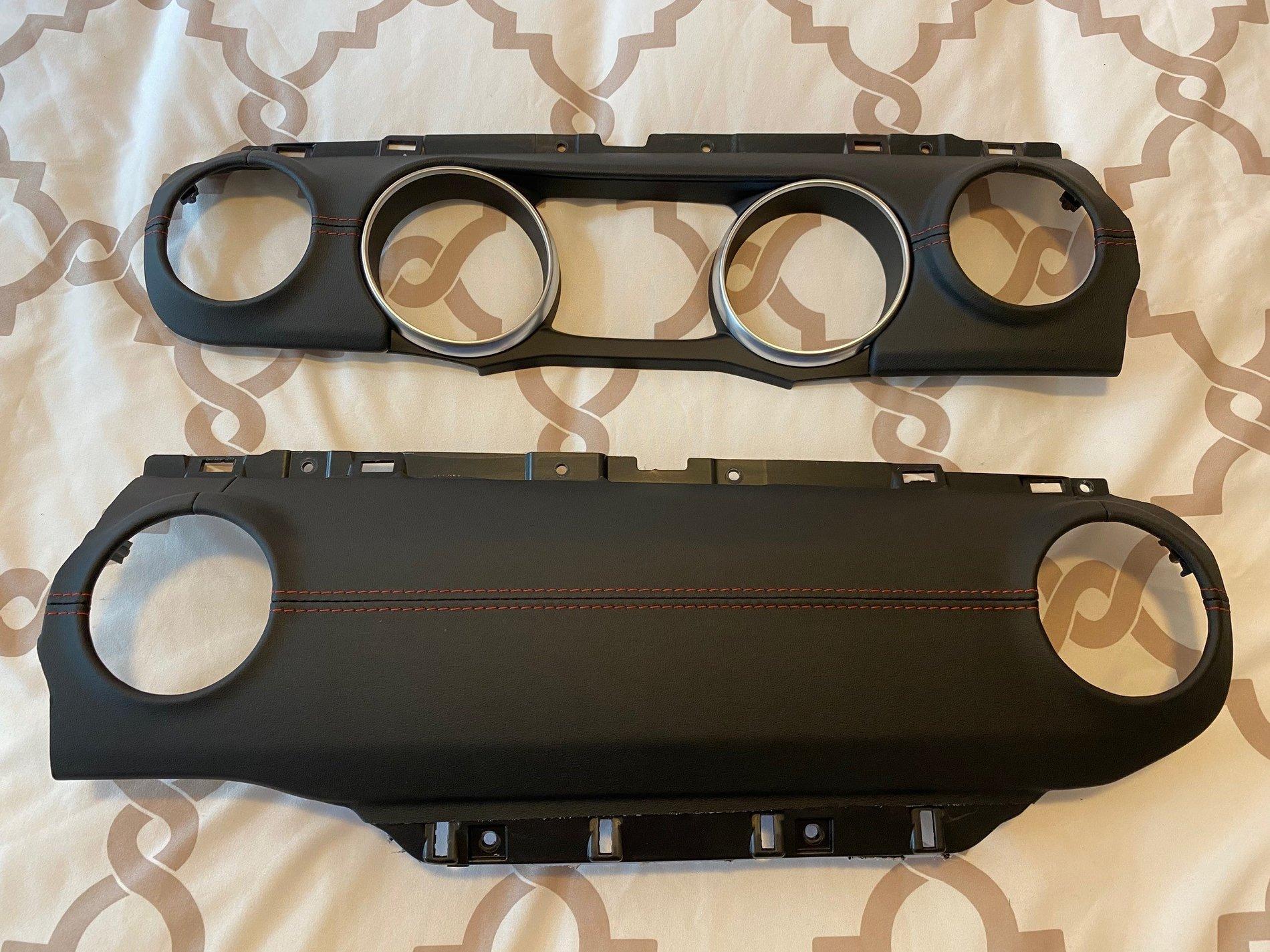 Jeep Wrangler JL FS: Black Leather (w/ red stitching) Dash Panels Dash-1