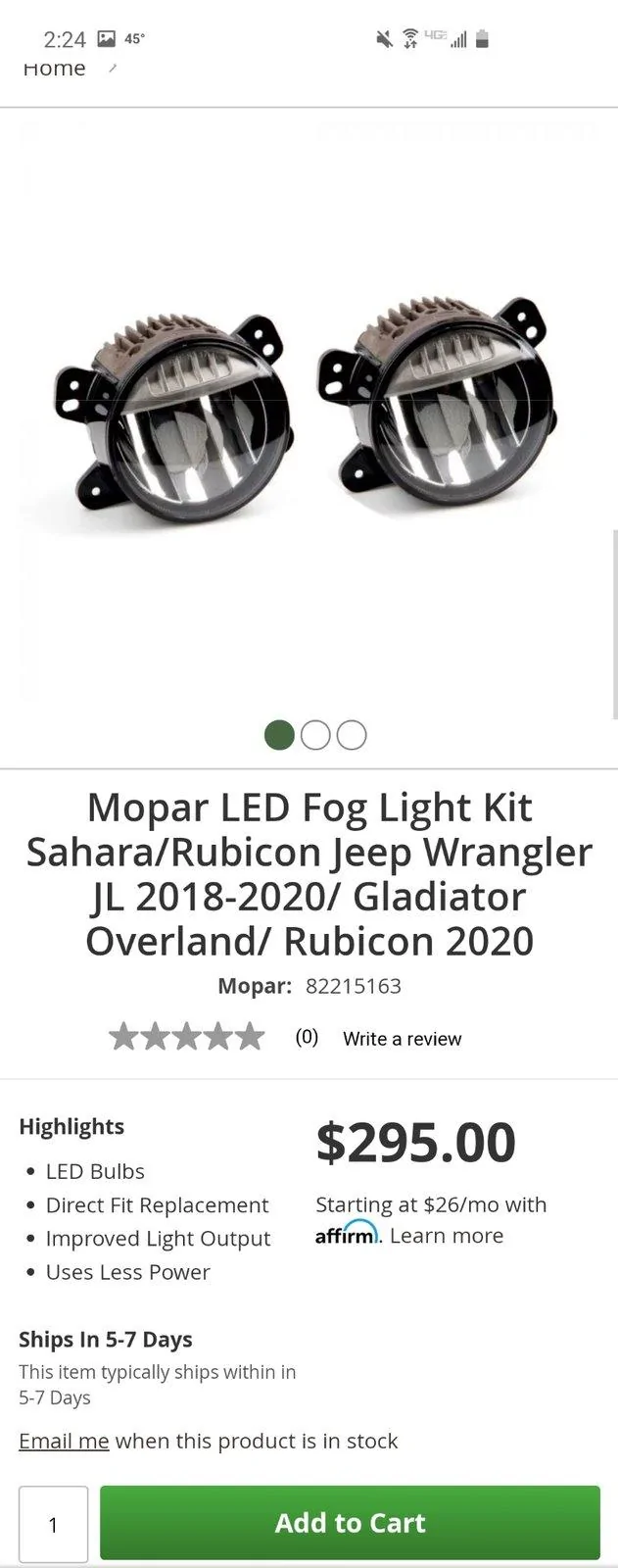 Jeep Wrangler JL SOLD Mopar LED fog lights SOLD Screenshot_20200326-142431_Chrom