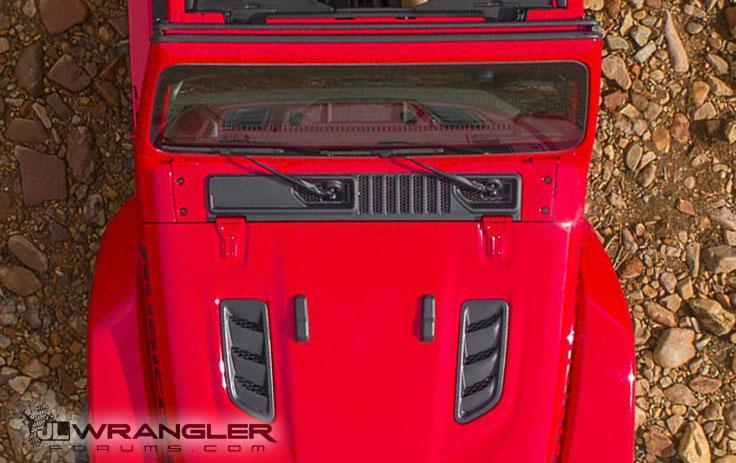 Jeep Wrangler JL JL Wrangler easter egg: grille design on hood-windshield vents 2018-jeep-wrangler-easter-egg-