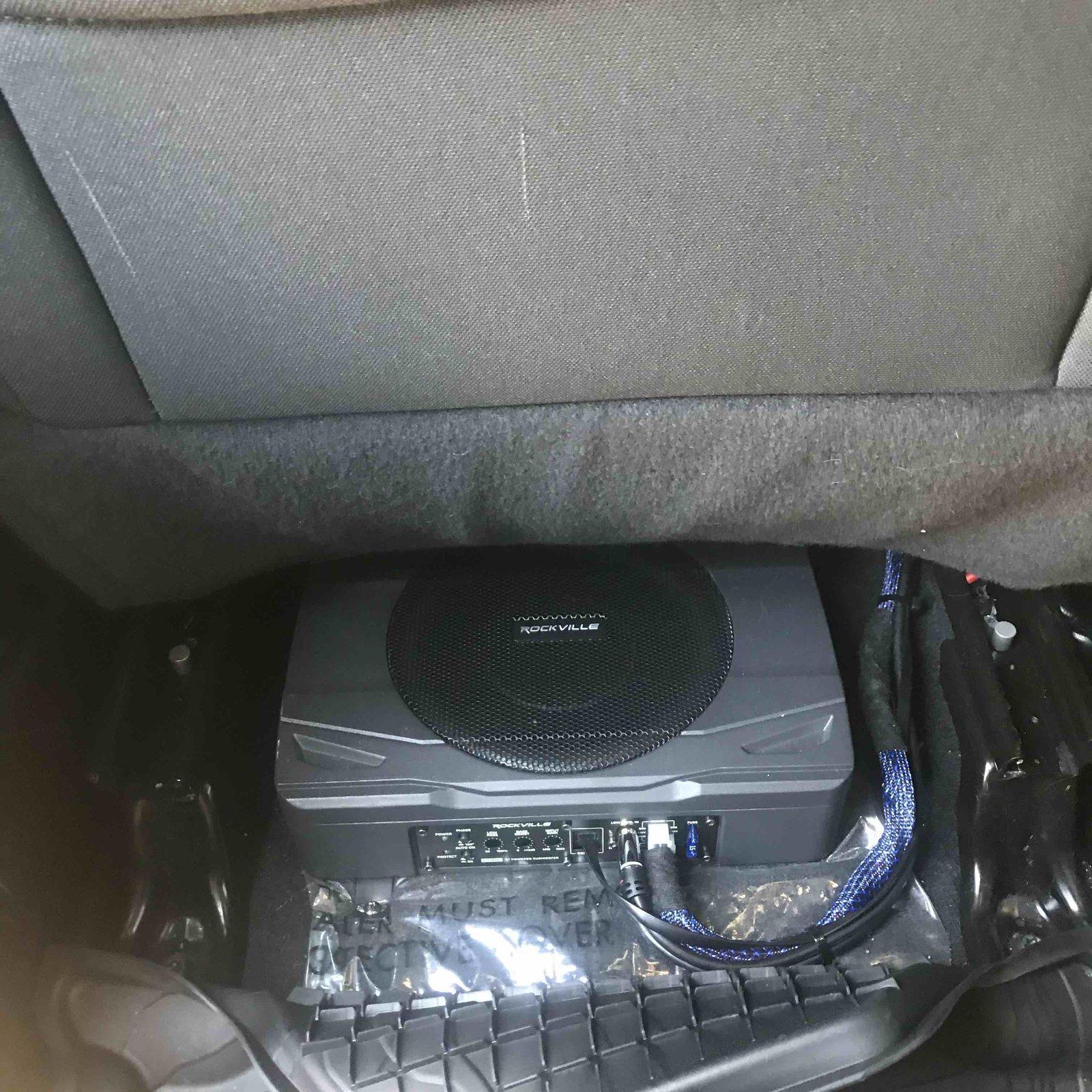 Jeep Wrangler JL Adding under-seat subwoofer IMG_0255