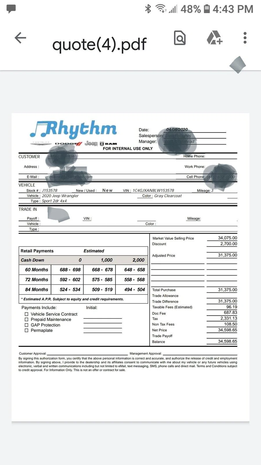 Jeep Wrangler JL Help deciphering this offer. 20200408_164834
