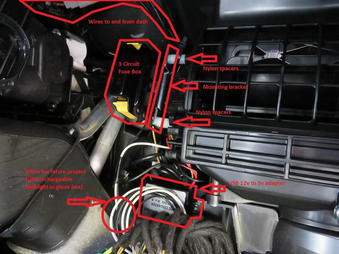 Jeep Wrangler JL Dash Accessory Dock with Custom USB Outlet IMG_5425 - Labeled