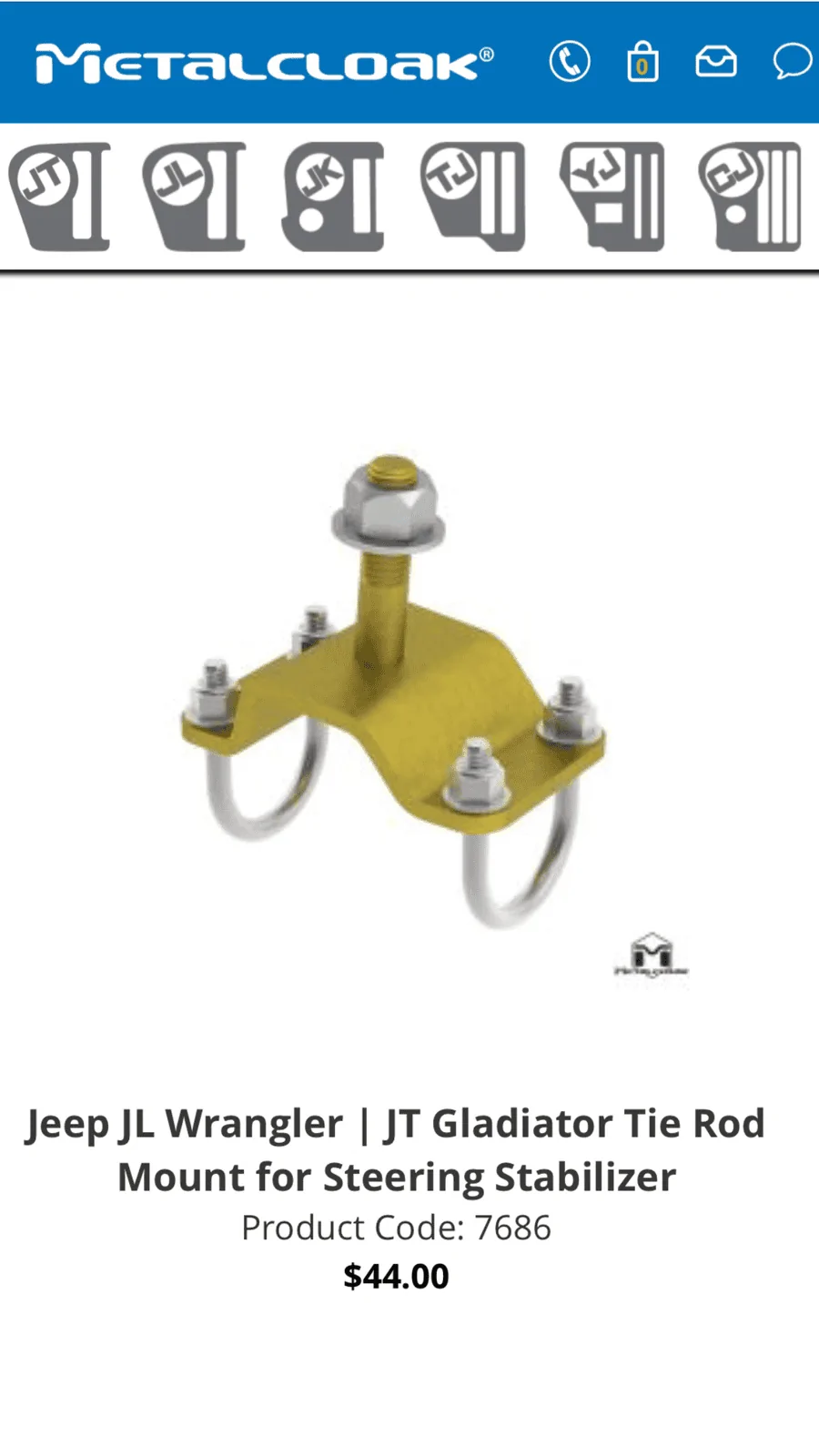Jeep Wrangler JL Metalcloak Stabilizer relocation bracket kit NEW! IMG_2641