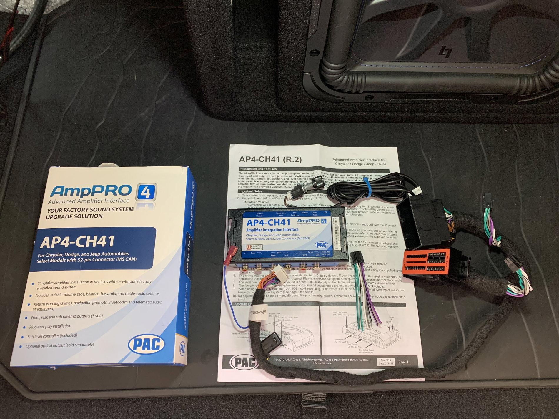 Jeep Wrangler JL FS: "USED" PAC APH4 CH41-R2 KakaoTalk_20200424_155149222_02