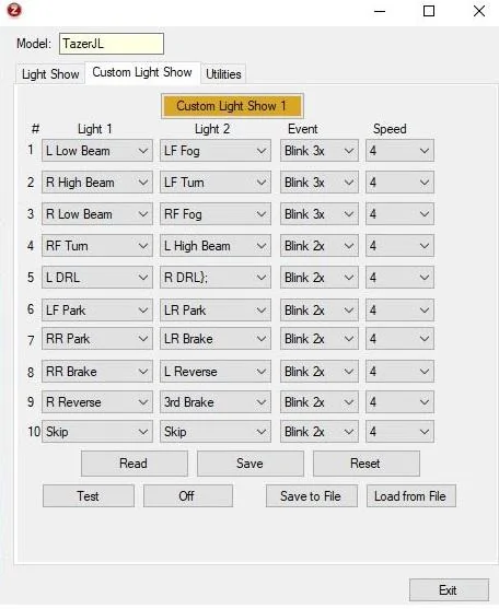 Jeep Wrangler JL Tazer JL Custom Lightshow Tazer JL Custom Lightshow 1