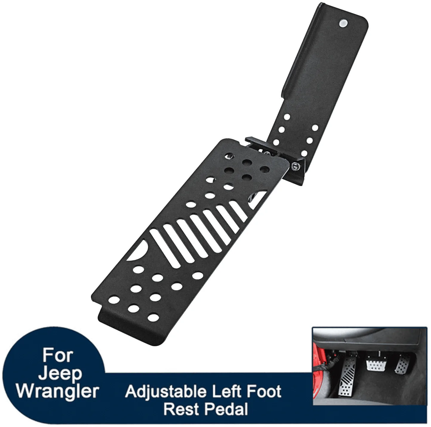 Jeep Wrangler JL Dead Pedal, single bolt attachment type. 1589816961624