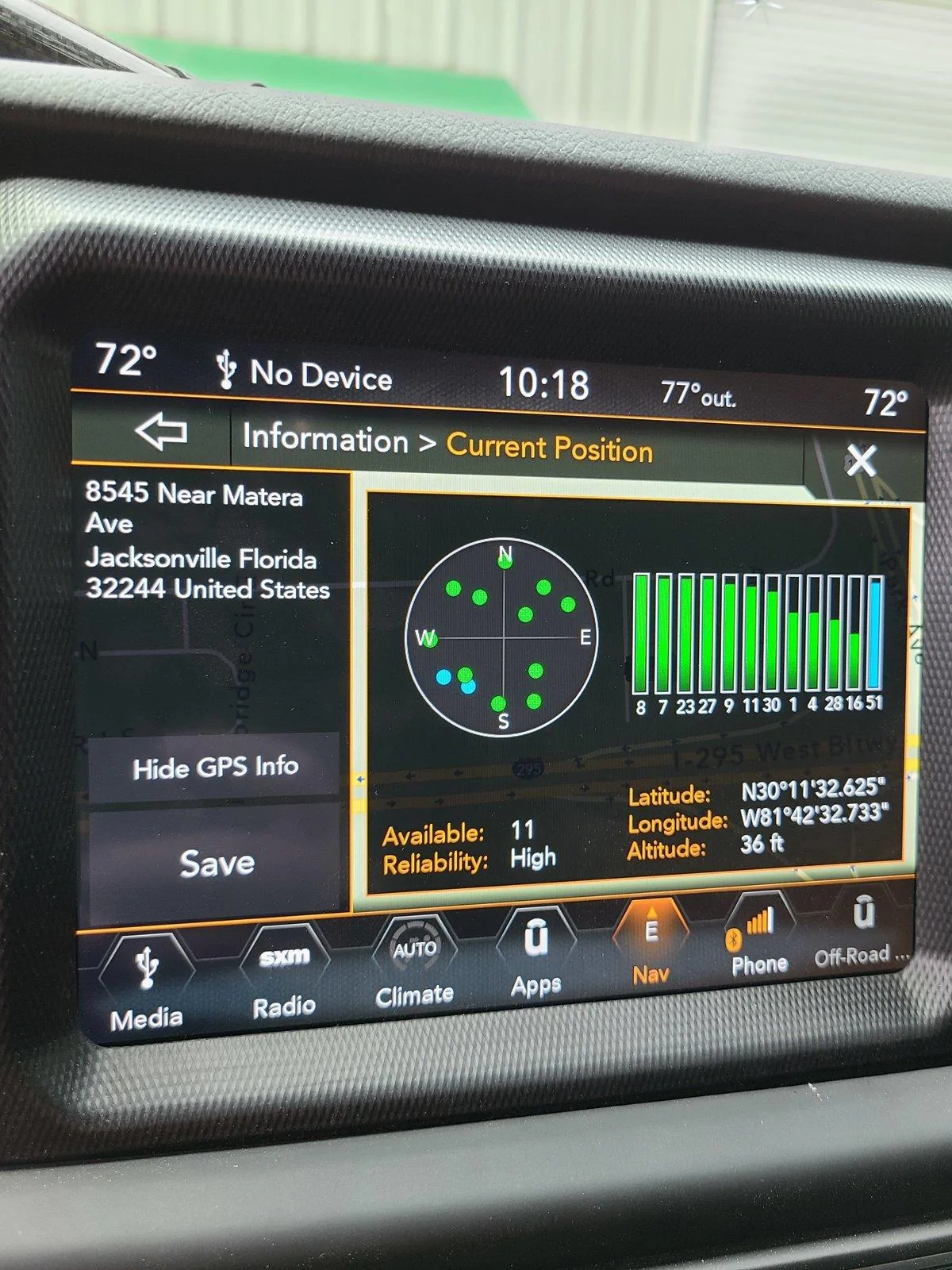 Jeep Wrangler JL Off Road Pages Coordinates & Altitude 20200527_101822