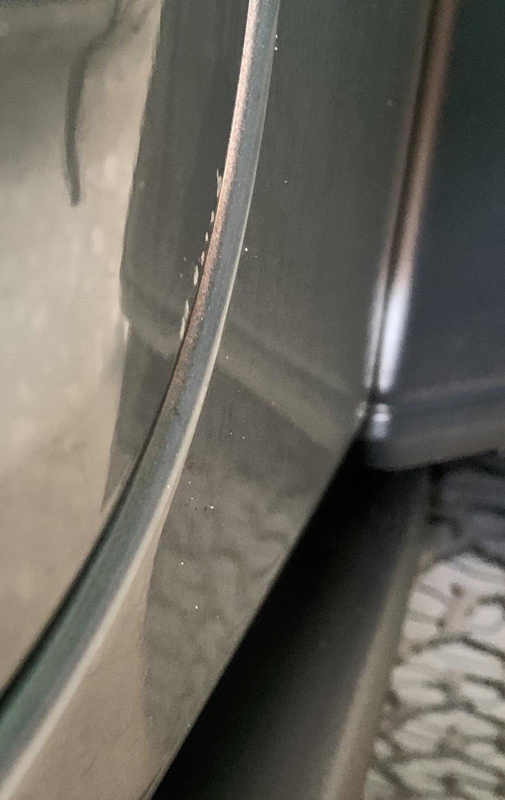 Jeep Wrangler JL Bubbles in Paint at Door Hinges Unknown-2