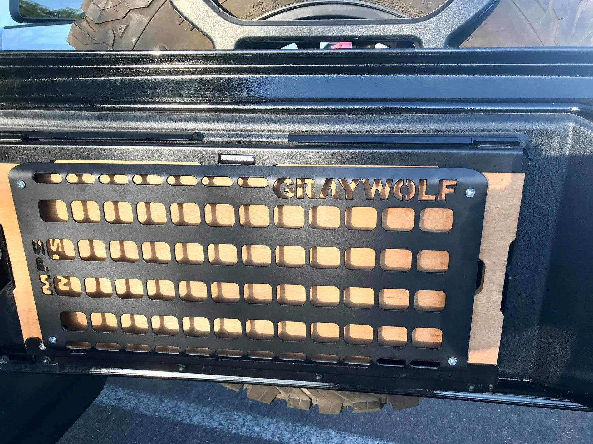 Jeep Wrangler JL Finally - got a Molle tailgate table with slide-out Molle plate on tailgate