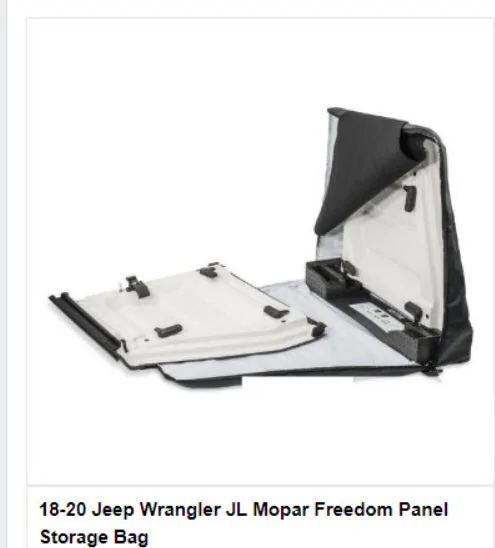 Jeep Wrangler JL Freedom Panel Storage Bag - 2018 JL 75 bucks