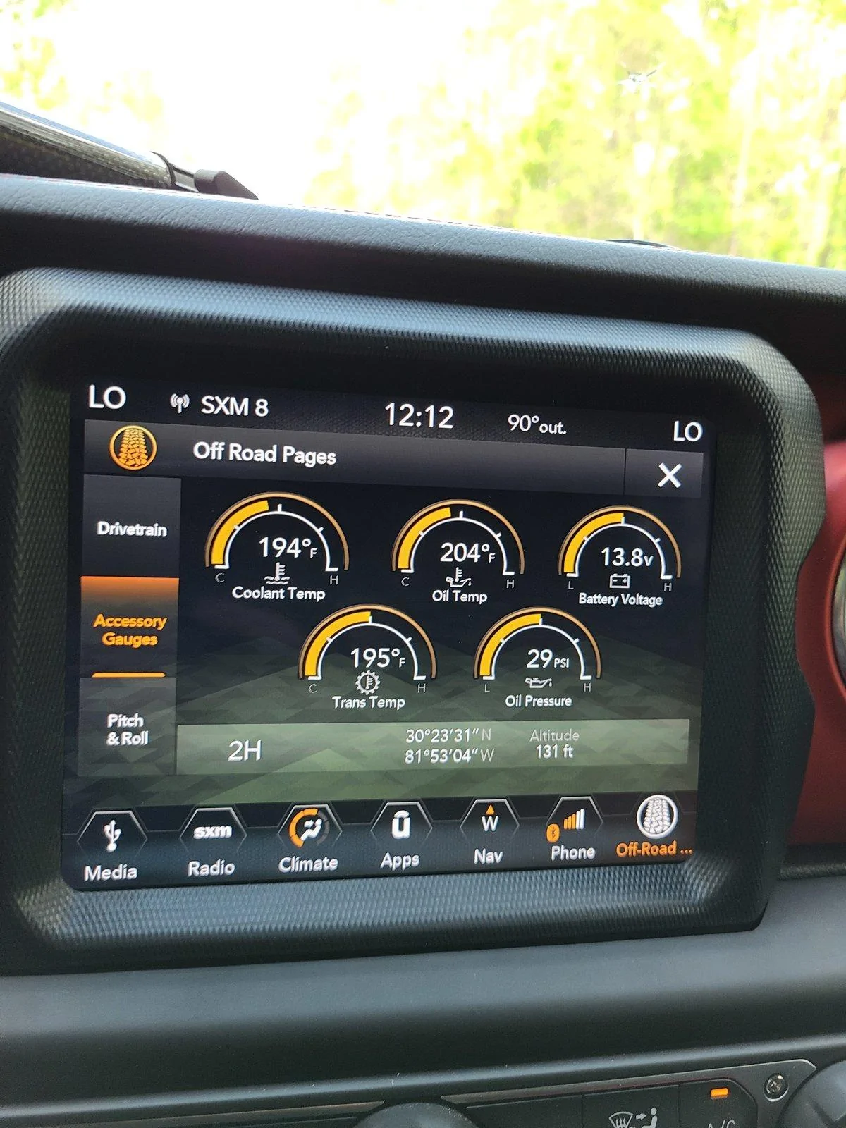 Jeep Wrangler JL Off Road Pages Coordinates & Altitude 20200531_121257