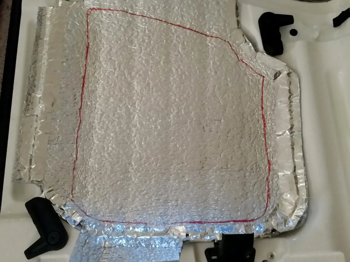 Jeep Wrangler JL Stitched lightweight high temperature efficient headliner DIY HL_foil3