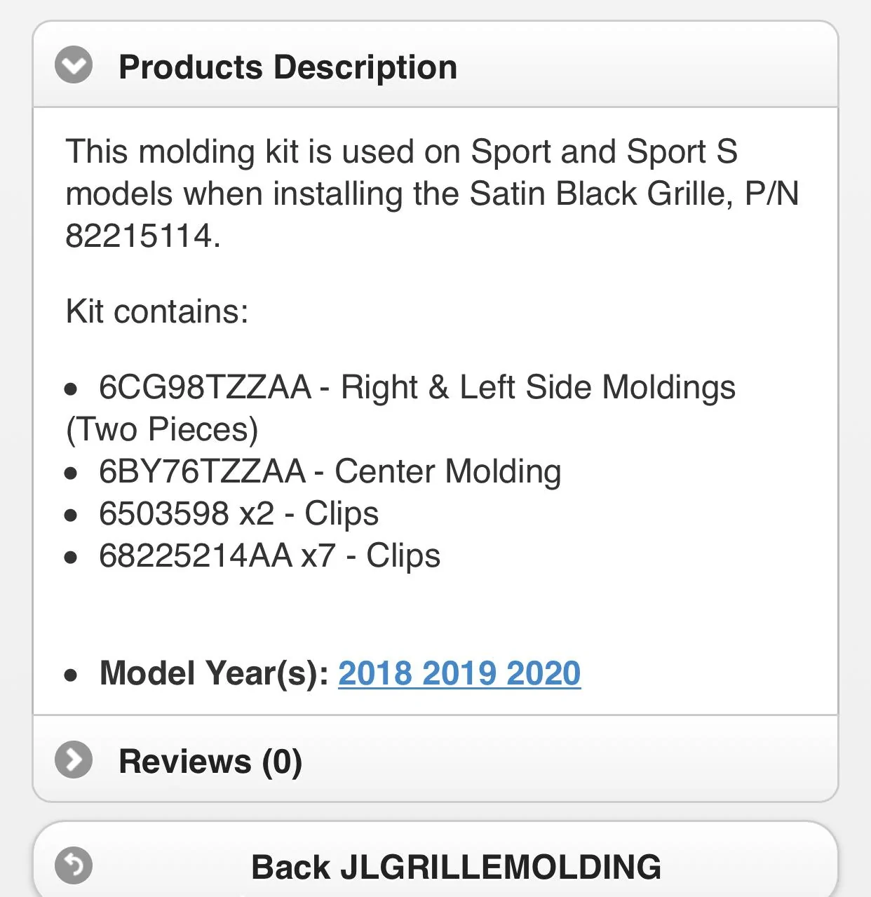 Jeep Wrangler JL Mopar Satin Black Grill ABCE4447-4441-45AC-A463-2B713A0C718F