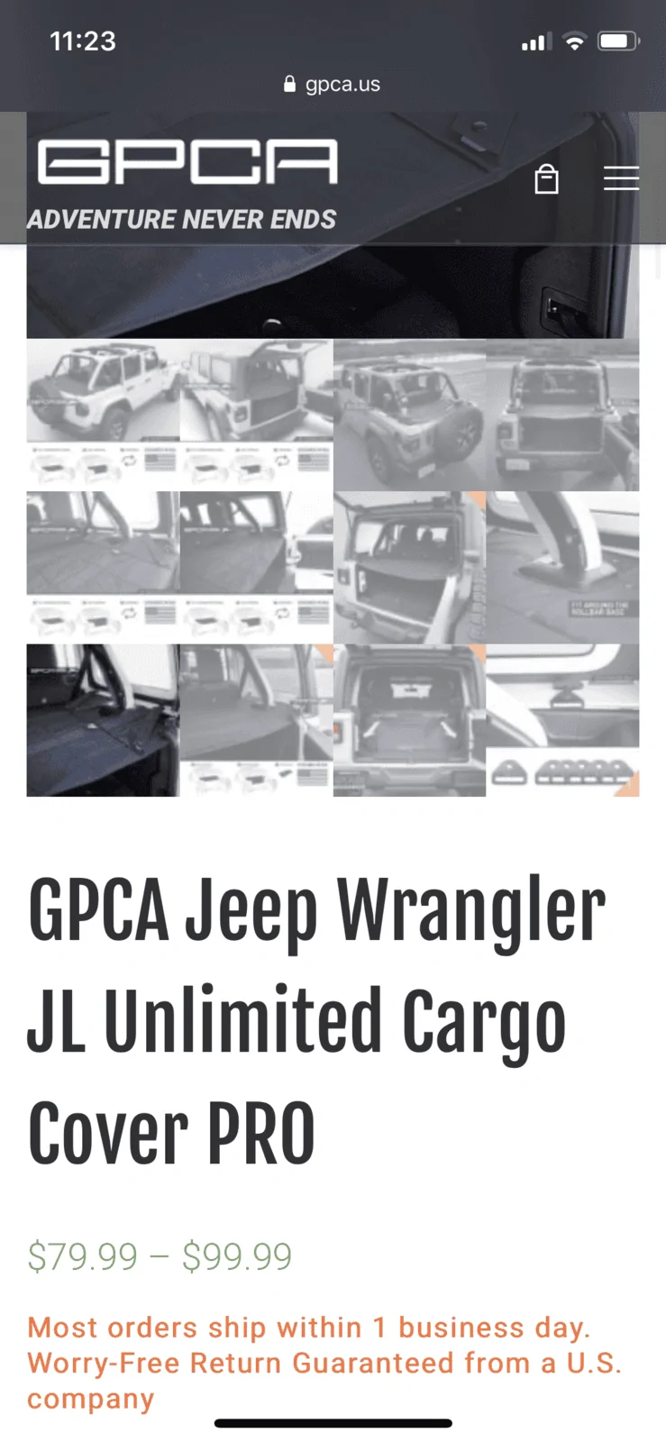 Jeep Wrangler JL GPCA Cargo Cover ($50)- Slight rip 2258A5CD-D849-4B40-8A2F-A6B2B2FE8CDF