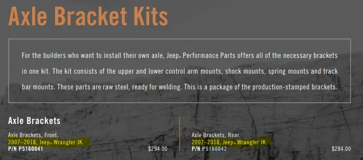 Jeep Wrangler JL Rear Axle arm brackets for JLU 1591597772904