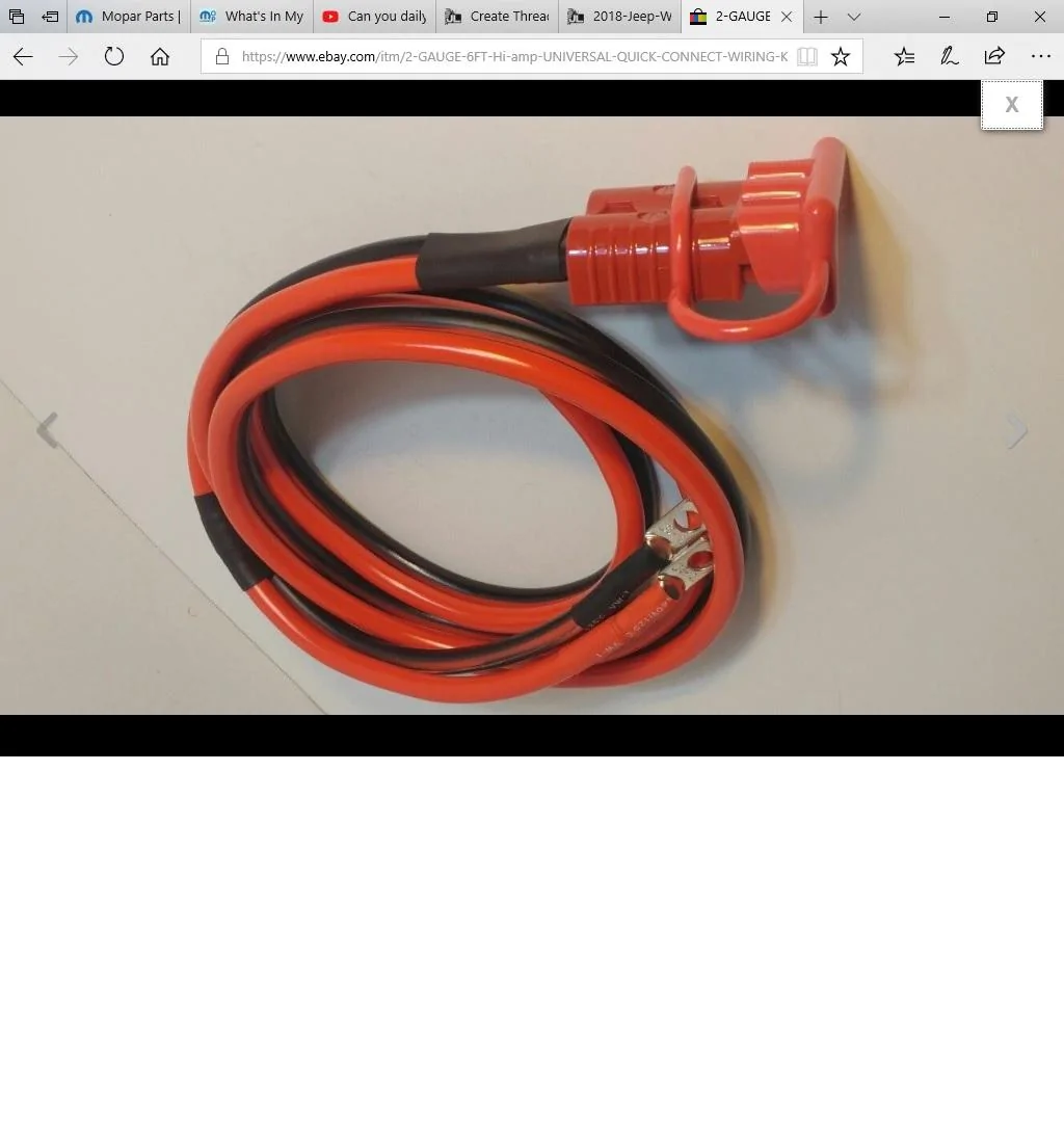 Jeep Wrangler JL Front Hitch Power 2 pin connector