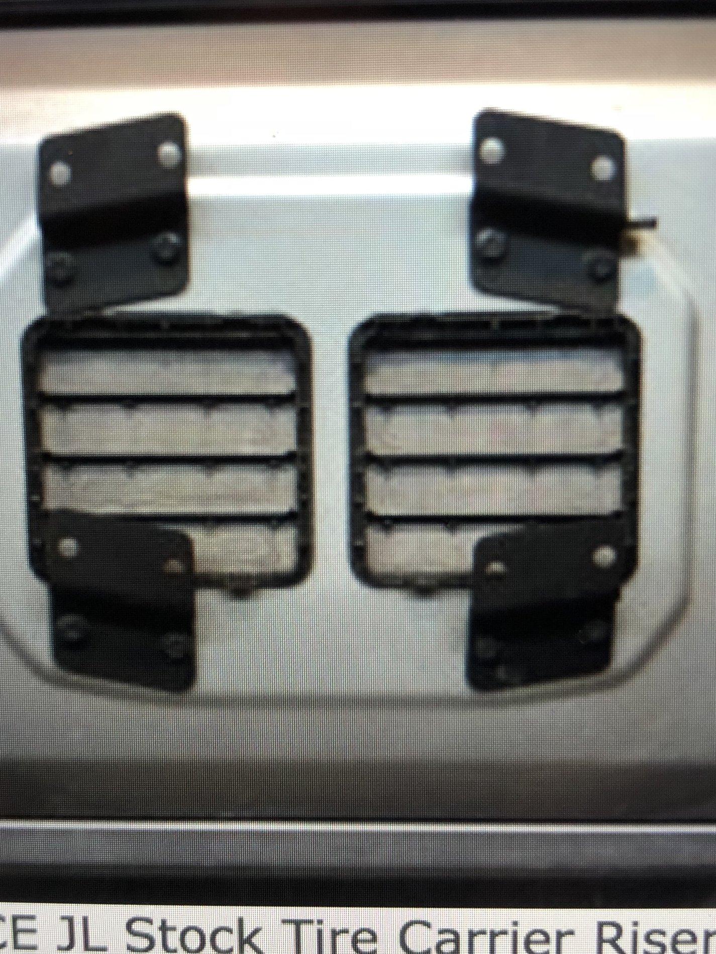 Jeep Wrangler JL ACE stock tire carrier riser installed IMG_1463.JPG