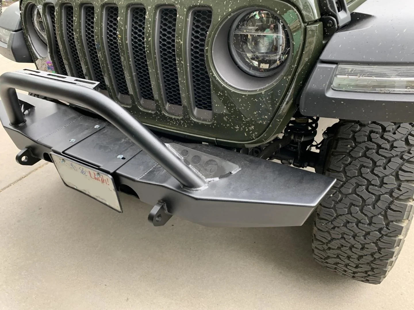 Jeep Wrangler JL LOD Destroyer front mid-width bumper Sarge Green IMG_1811 (Large)