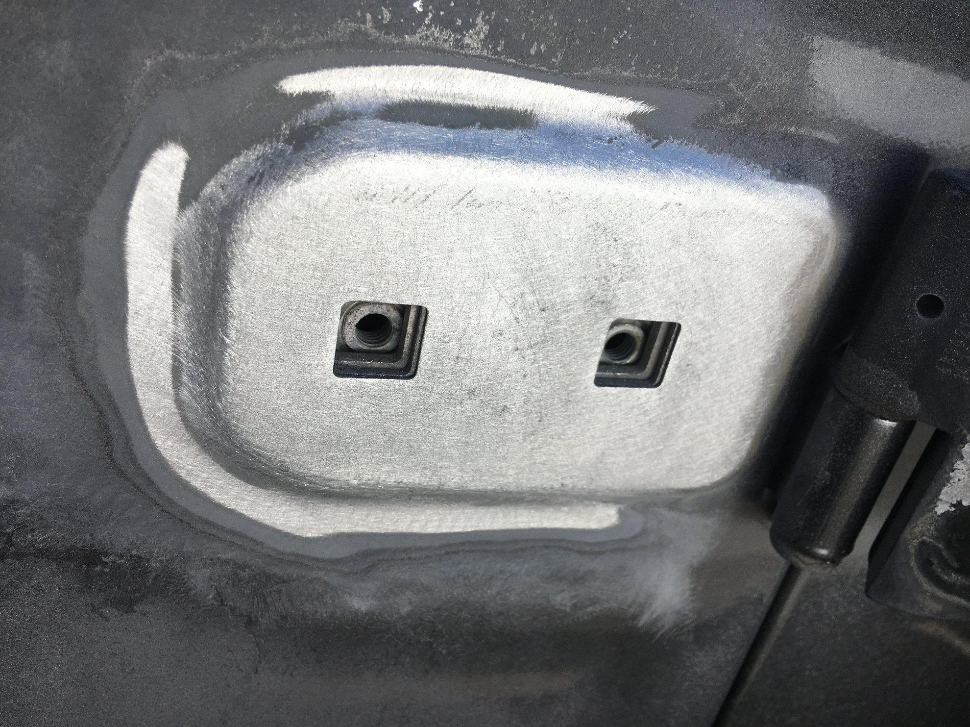 Jeep Wrangler JL Bubbles in Paint at Door Hinges IMG_5957.JPG