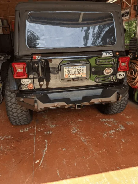 Jeep Wrangler JL License Plate Relocation Options 1594002052198