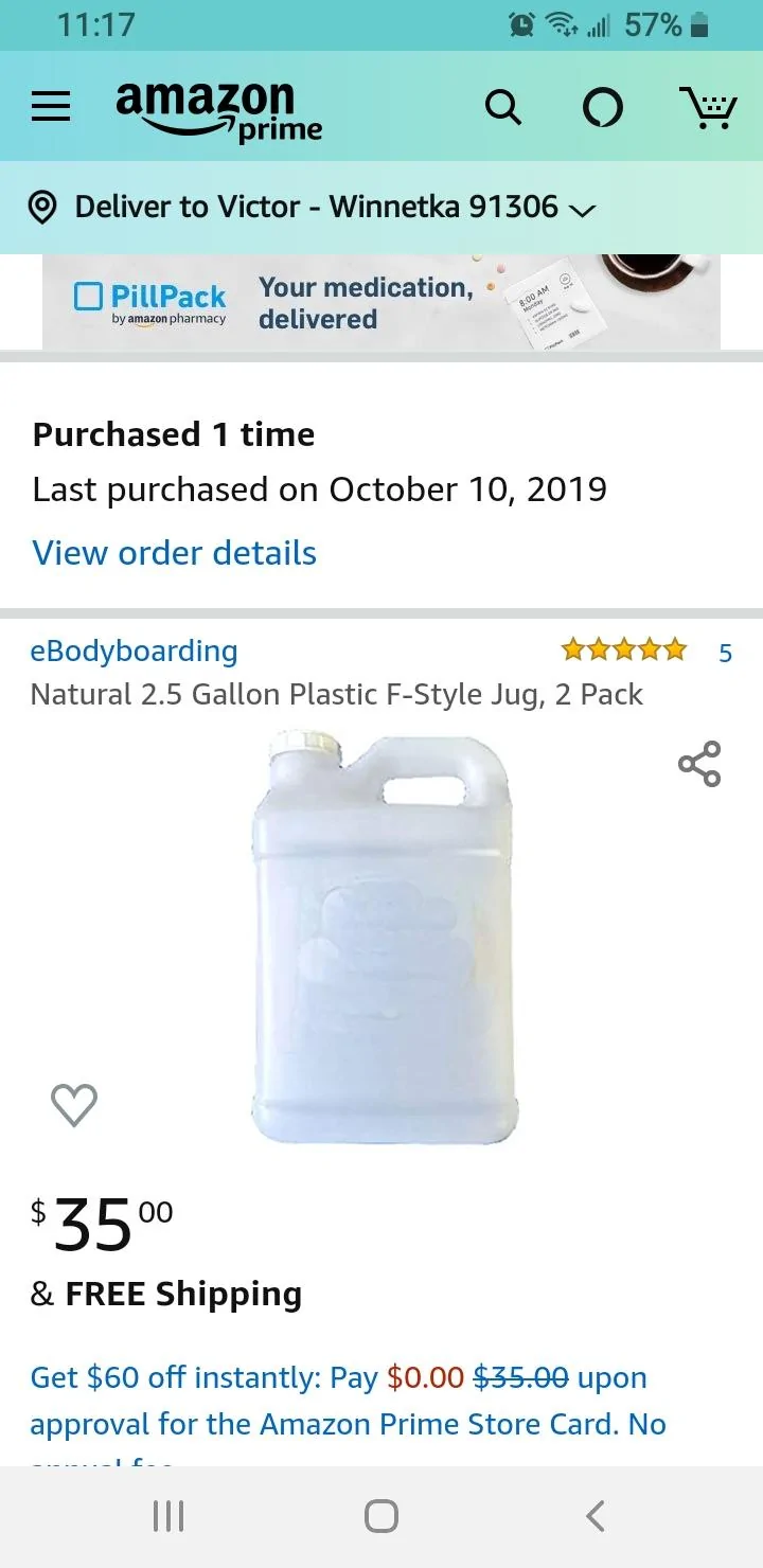 Jeep Wrangler JL Water storage idea Screenshot_20200516-111712_Amazon Shopping