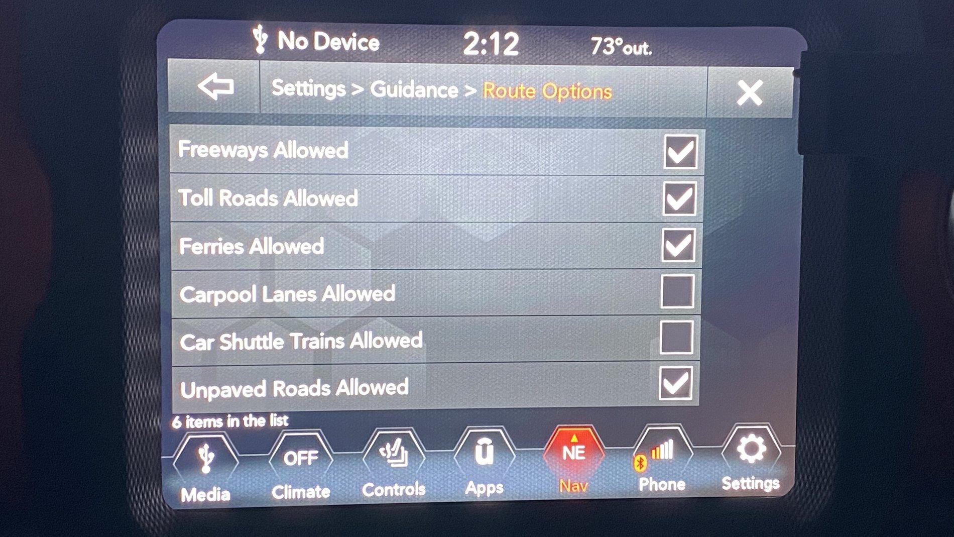 Jeep Wrangler JL Possible to change navigation routing options? B9F99EED-745B-4030-8523-24F1A2CB999B_1_201_a