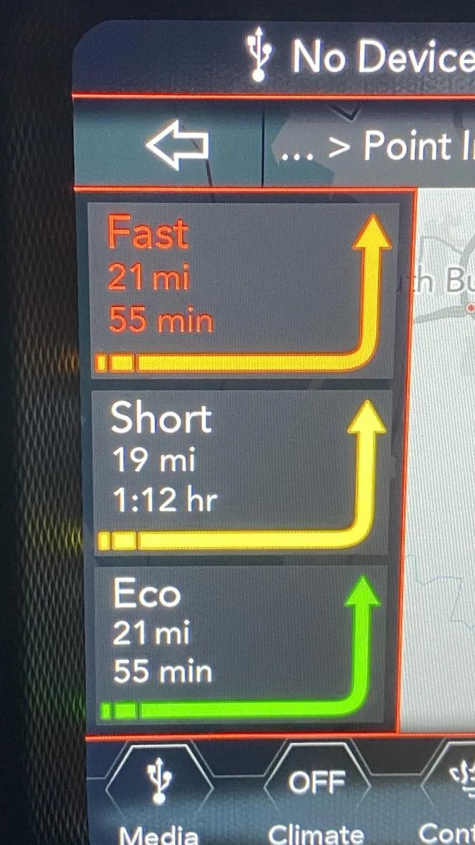 Jeep Wrangler JL Possible to change navigation routing options? 1594319454925