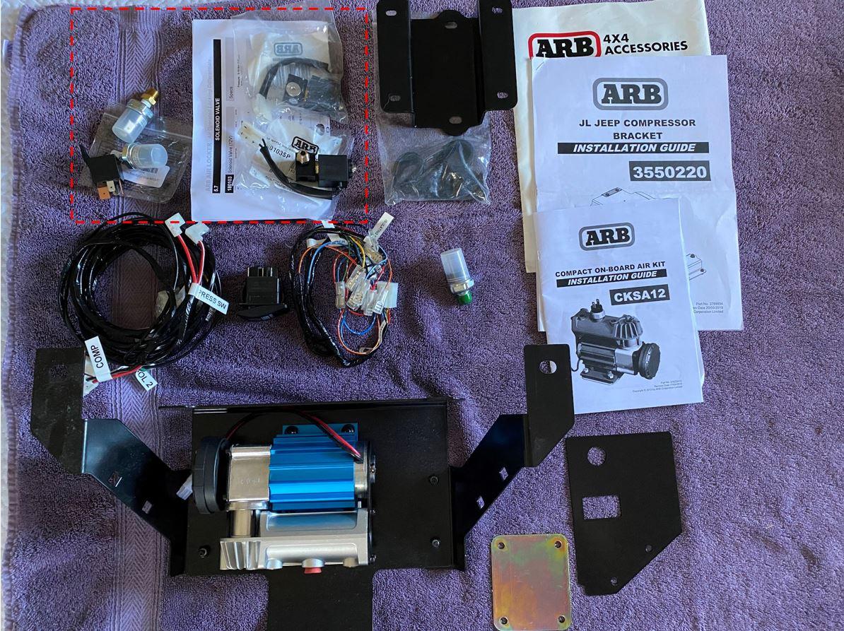Jeep Wrangler JL ARB CKSA12 compressor, JL Under seat bracket & spare parts:  $175 Capture.JPG