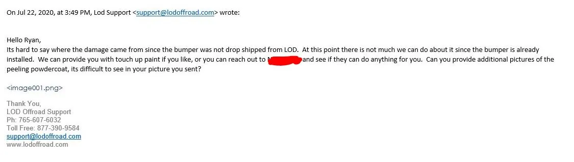 Jeep Wrangler JL LOD Product support Fail Capture 2