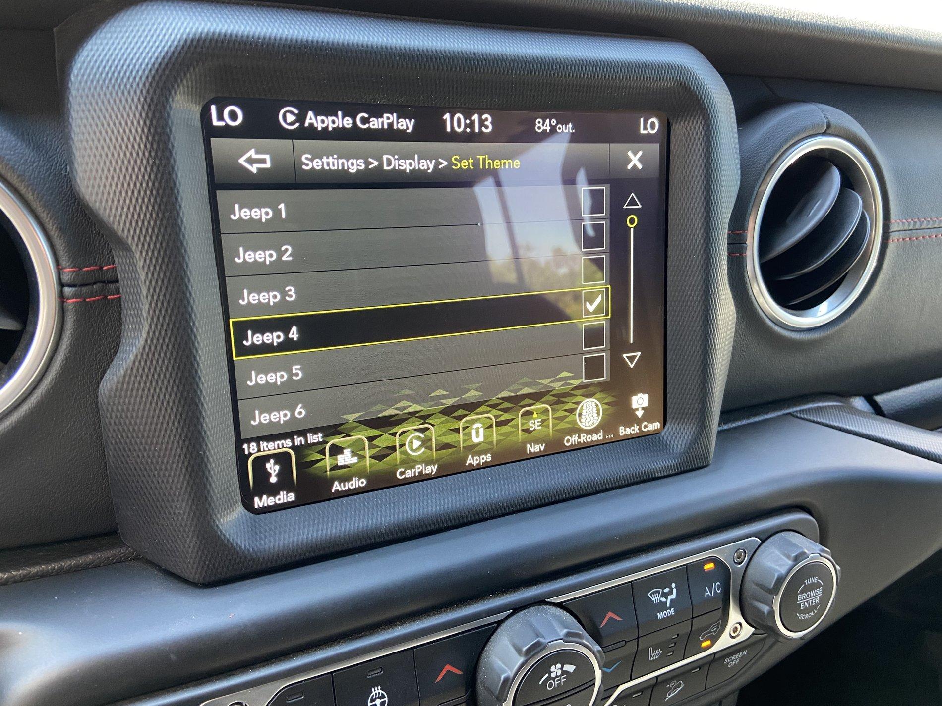 Jeep Wrangler JL New green theme on Uconnect from OTA update? B2FC6D24-94D4-4B27-9A94-1BA5EED1A3AE