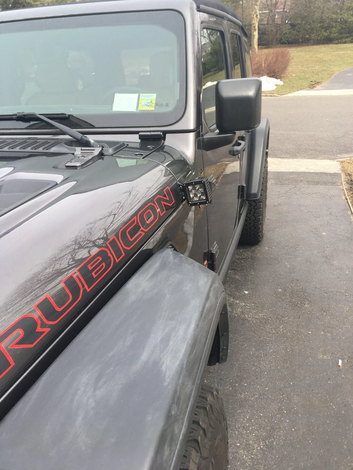 Jeep Wrangler JL Where to put two 3" LED cubes so the windshield can still come down without interference. 845C1CBF-C386-4355-9485-E0BBA01EDAF3