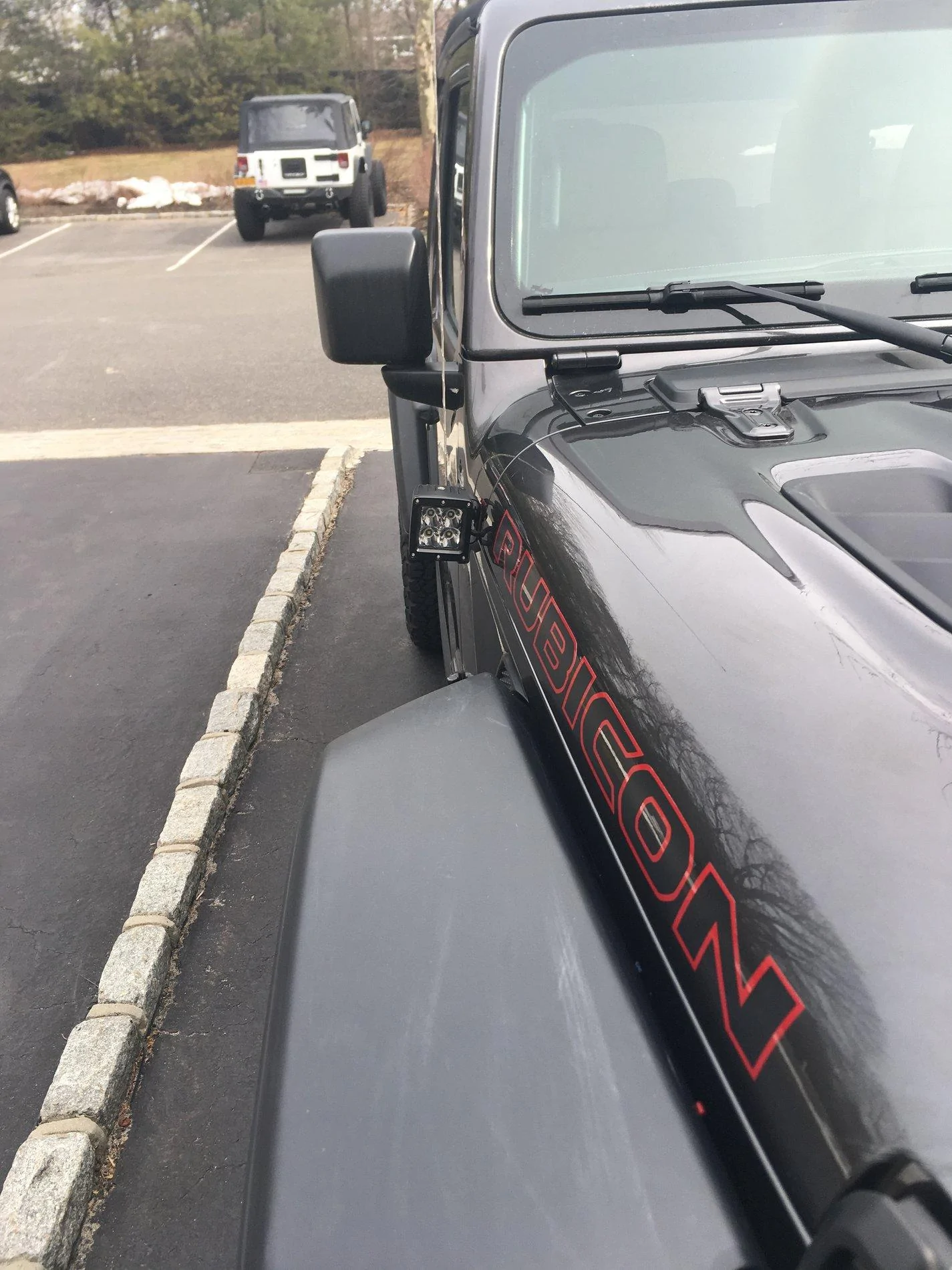 Jeep Wrangler JL Where to put two 3" LED cubes so the windshield can still come down without interference. 842EF004-DE86-4CF2-8B92-EC676DBDD6A4