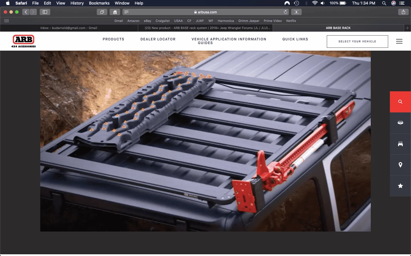 Jeep Wrangler JL New product - ARB BASE rack system Screen Shot 2020-07-30 at 1.34.30 PM