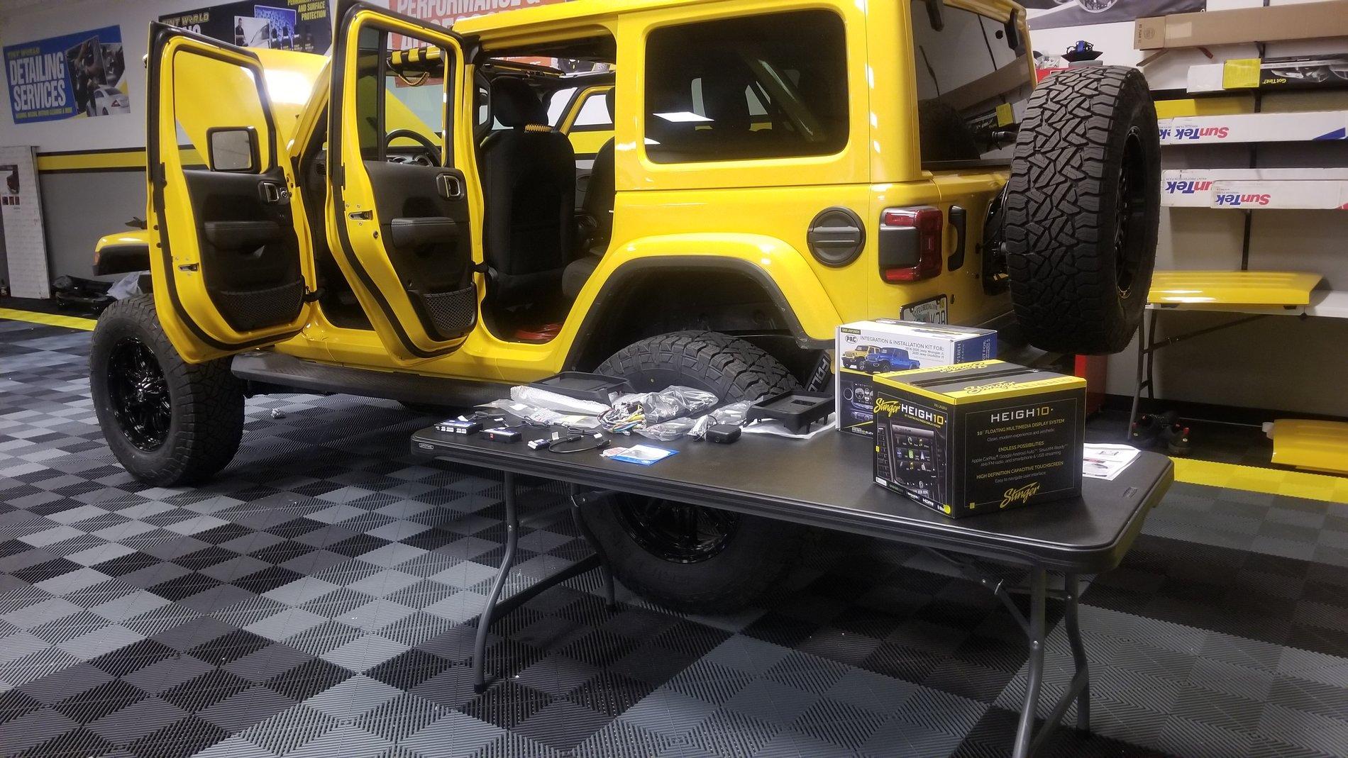Jeep Wrangler JL JLU stereo upgrade Height10/Arc Audio build 20200626_152156