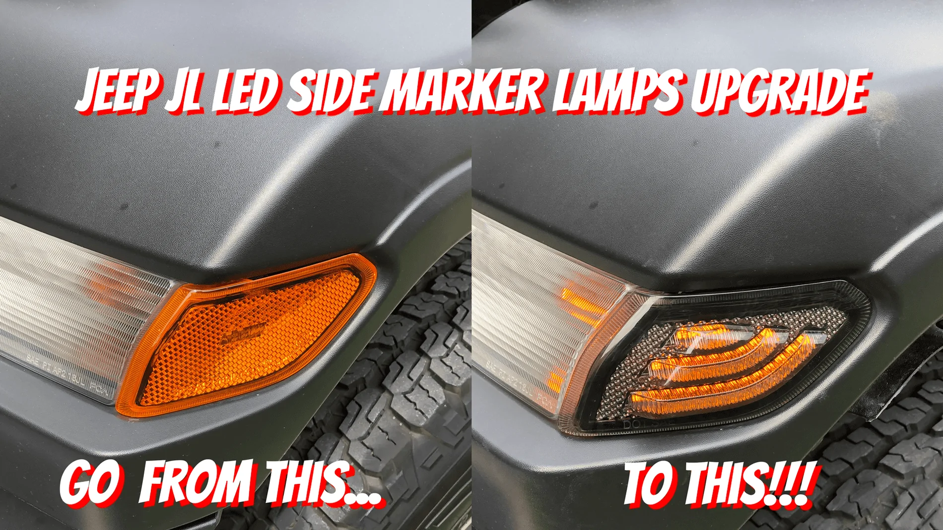 Jeep Wrangler JL Install Video - LED Side Marker Upgrade Jeep-JL-Side-Marker-Lamps