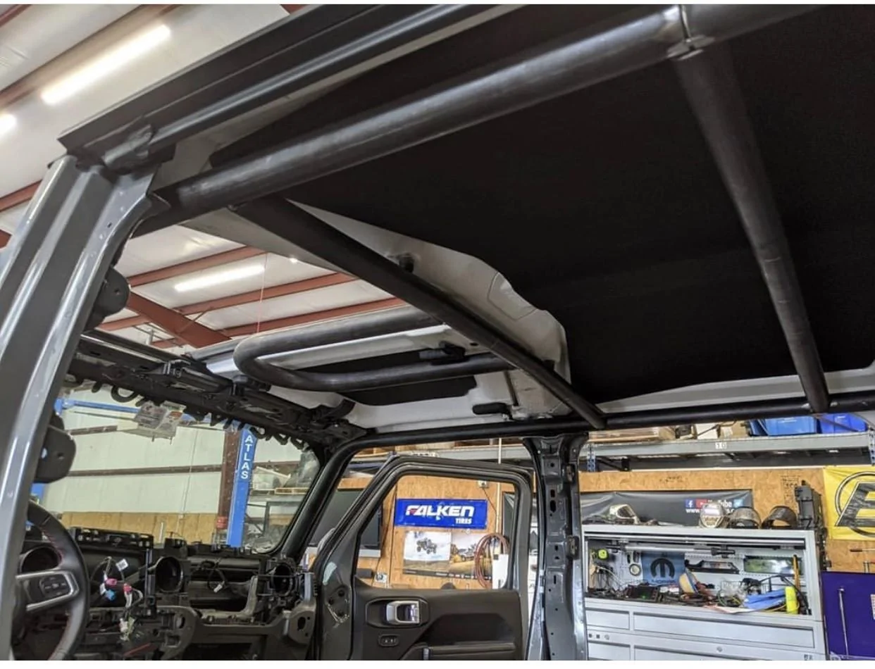Jeep Wrangler JL Full custom cage going in jeep 2