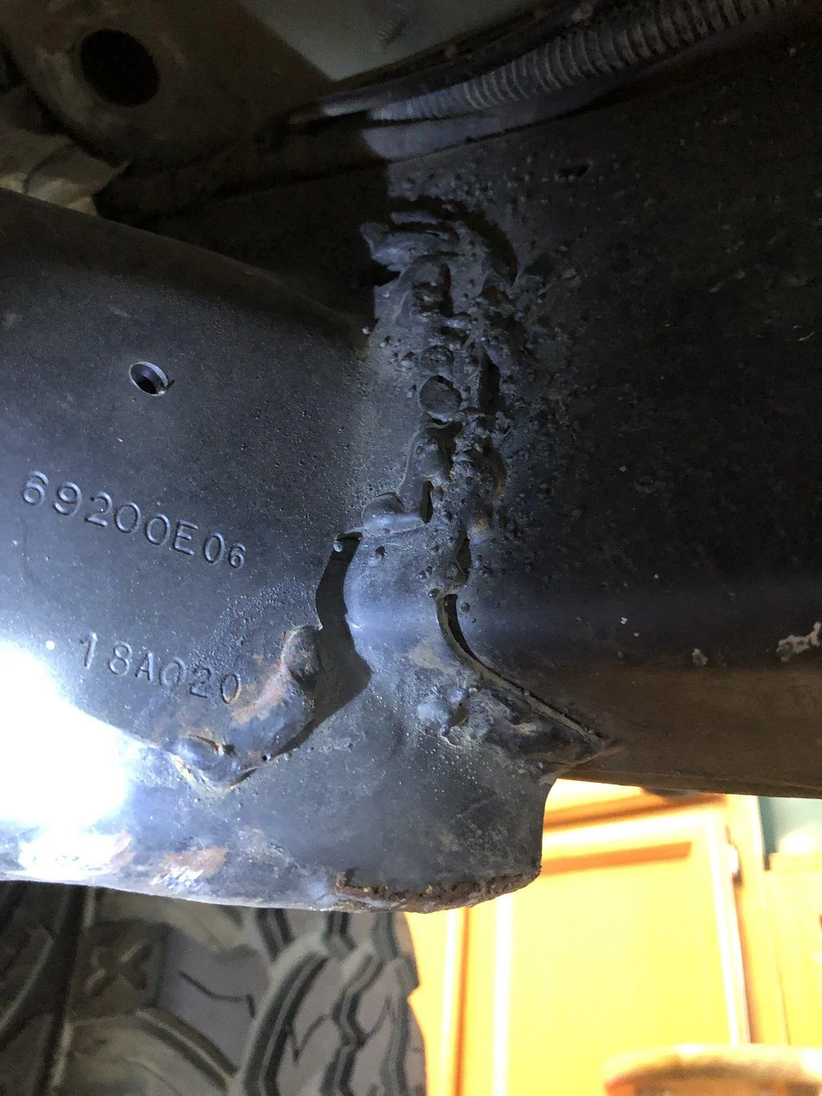 Jeep Wrangler JL Bad Factory Weld on front lower control arm bracket BB3583A6-9DDD-4889-8F89-6980A3B0B2B8