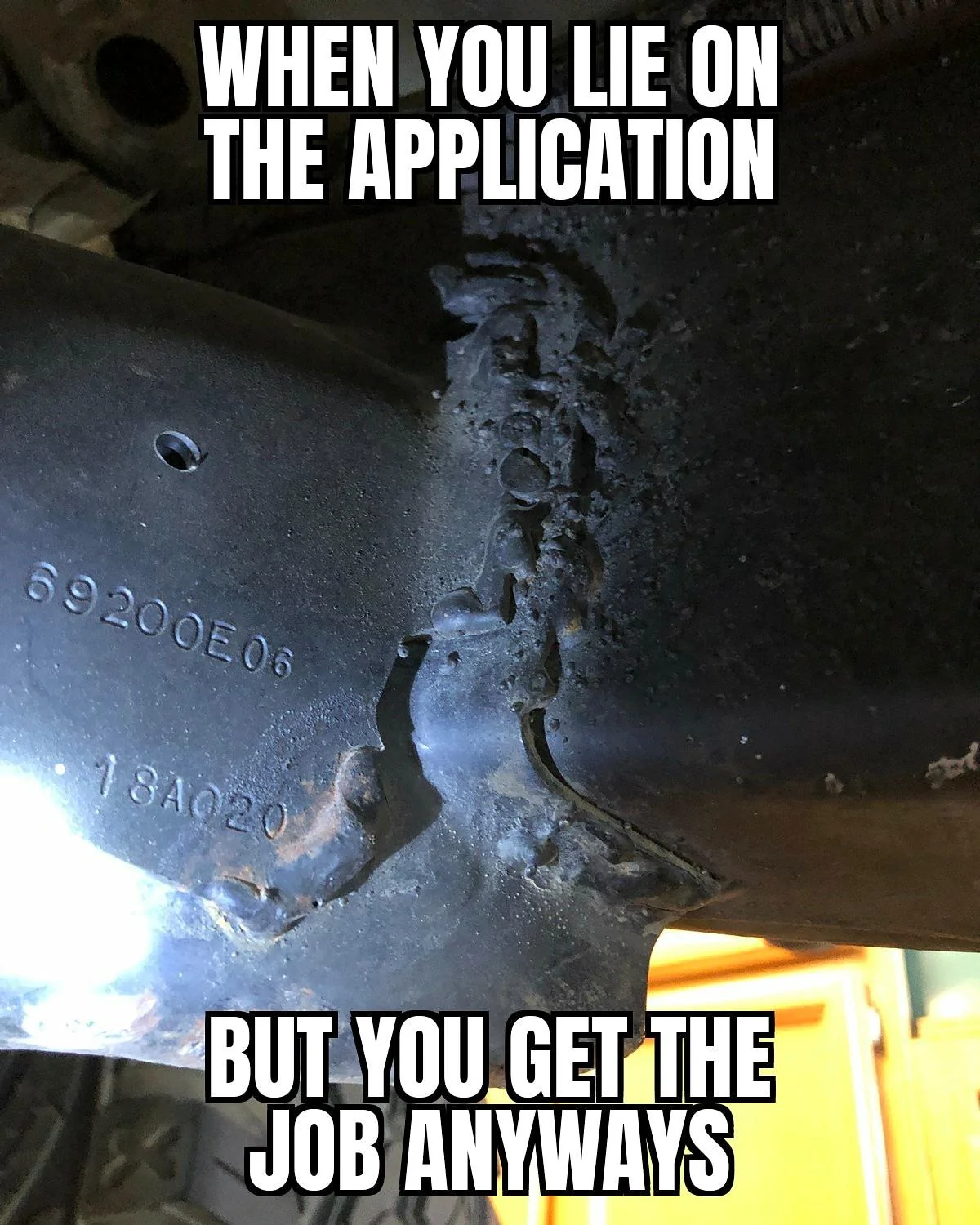 Jeep Wrangler JL Bad Factory Weld on front lower control arm bracket IMG_20200812_204249_925