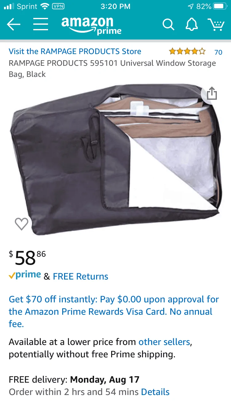 Jeep Wrangler JL Rampage Products 595101 Universal Window Storage Bag 37EB1FA7-E659-4A13-A160-21CC2CBC993A